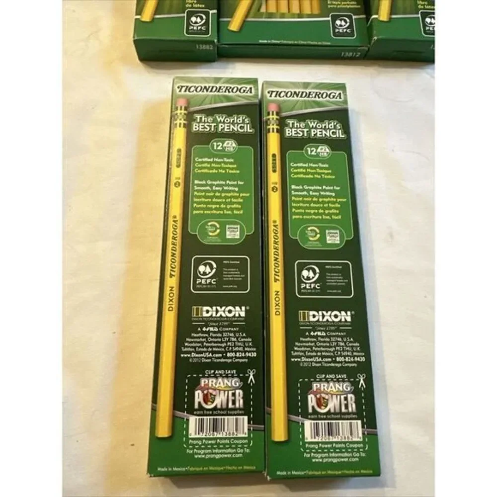 Dixon Ticonderoga Woodcase Pencils   Soft Yellow Barrel Barrel 12/Box Lot‎ Of 5